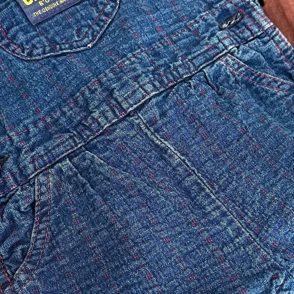 Vintage 90's OshKosh B'gosh Vestback‎ Blue Denim Overalls 12 Month Baby Infant